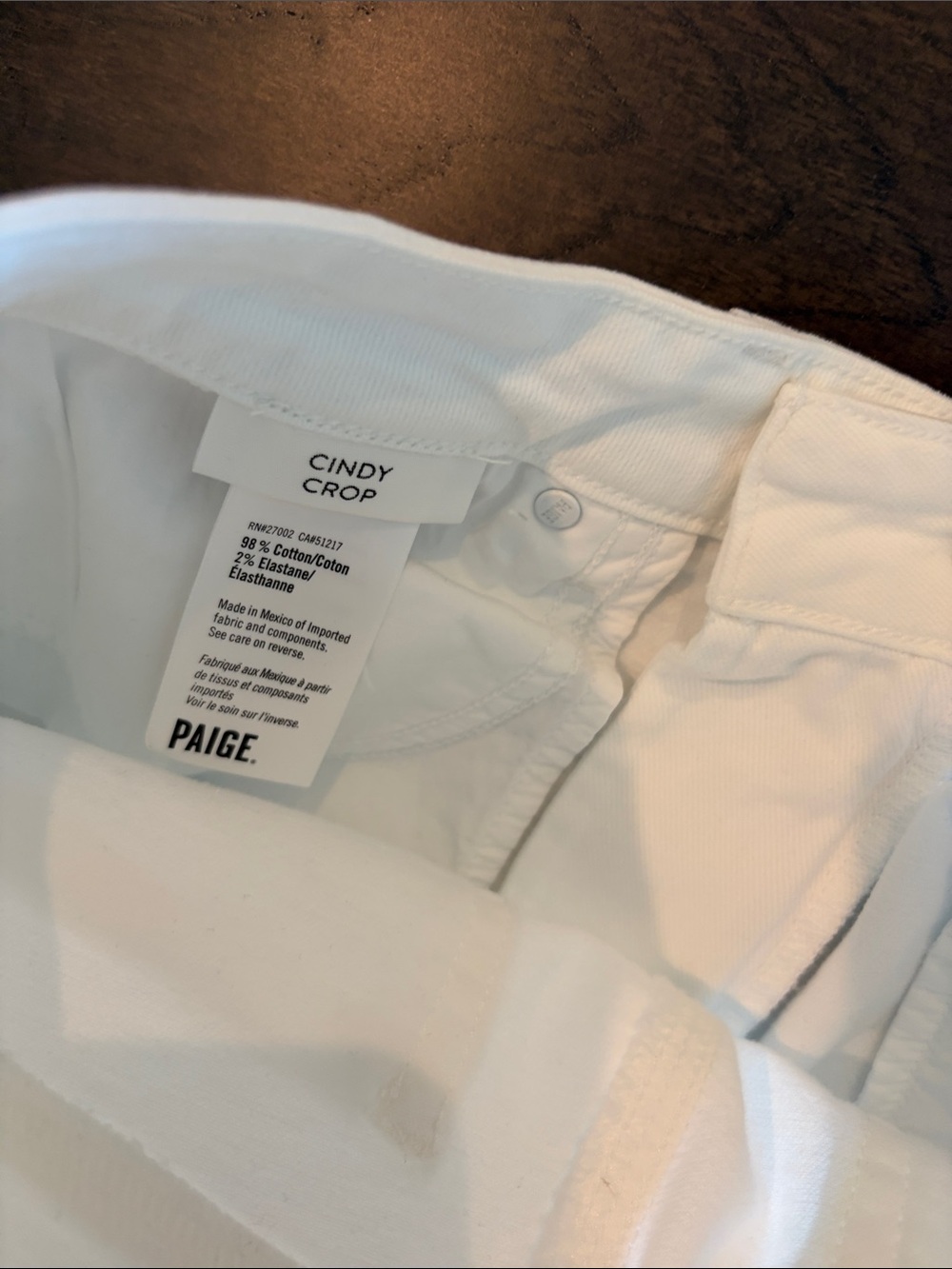 Paige Petite Cindy Crop White Jeans Sz 29 - Picture 10 of 13